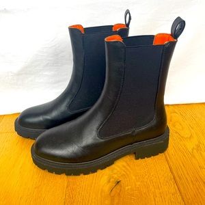 Size 7.5, French Connection Chelsea Boots.